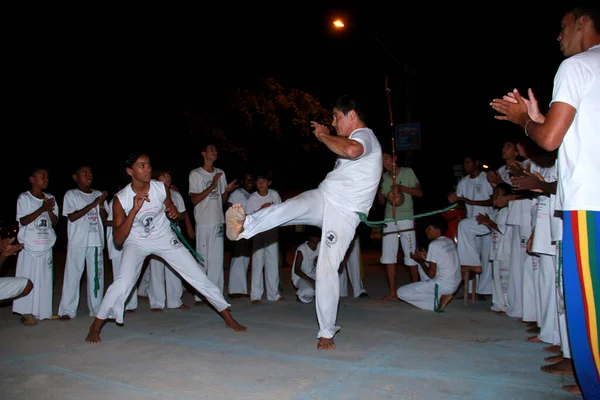 Prado Bahia Brazylia Października 2012 Grupa Capoeira Jest Widoczna Podczas — Zdjęcie stockowe