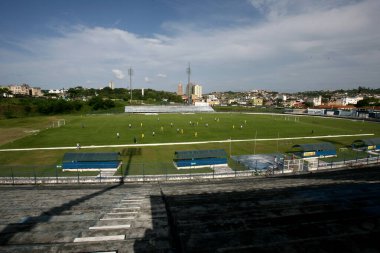itabuna, Bahia / Brezilya - 5 Ocak 2012: Itabuna şehrindeki Estadio Luiz Viana Filho manzarası. Salonun 9.787 taraftar kapasitesi bulunuyor..