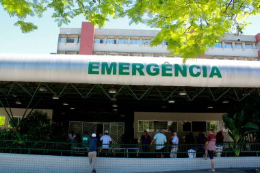 Salvador, Bahia / Brezilya - 31 Mart 2017: Salvador Devlet Hastanesi 'nin (HGE) acil durumu. Sağlık birimi Govarno da Bahia tarafından yönetilir..