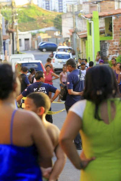 Salvador Bahia Brasil Novembro 2013 Polícia Investiga Morte Uma Adolescente — Fotografia de Stock