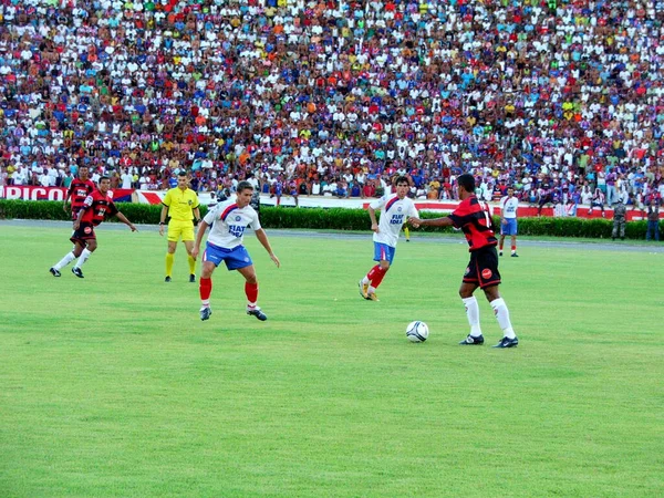 Salvador Bahia Brazil Februari 2006 Voetballers Uit Bahia Vitoria Teams — Stockfoto