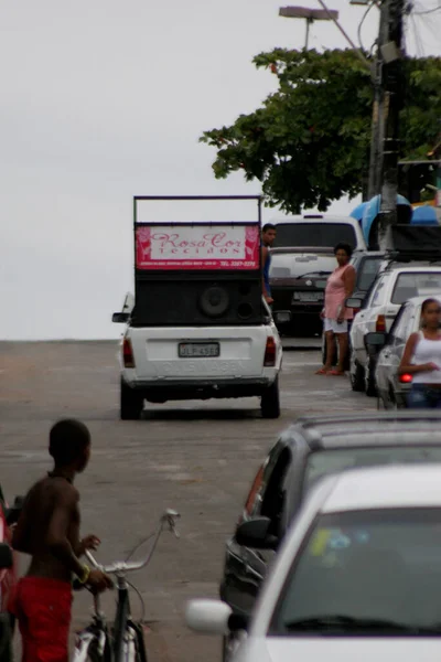 Salvador Bahia Brasil Octubre 2006 Vehículo Utilizado Para Anunciar Sonido — Foto de Stock