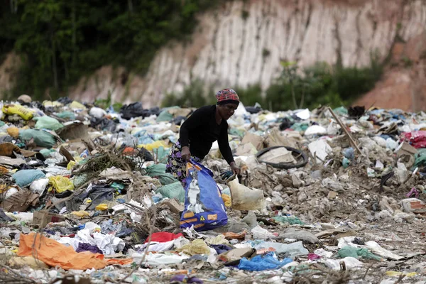 Catu Bahia Brazil May 2019 Person Seen Collecting Material Recycling — Stock Photo, Image