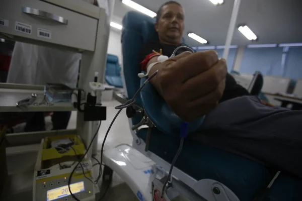 Salvador Bahia Brasilien Mai 2018 Blutspender Der Hemoba Zentrale Salvador — Stockfoto