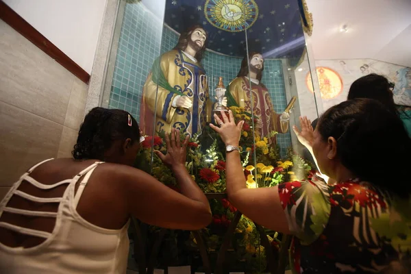 Salvador Bahia Brazil September 2017 Devotee Sao Cosme End Sao — Stock Photo, Image