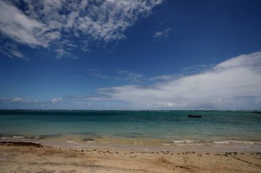 Vera Cruz belediyesindeki Vera Cruz 'un Praia do Sol' un 18 Ekim 2019 tarihli görüntüsü. Bölge, denizdeki bir petrol sızıntısından etkilenmiş.. 