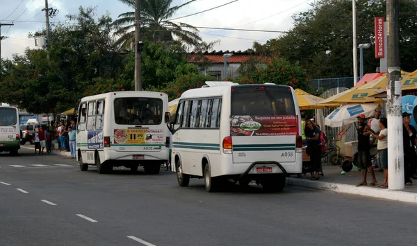 Salvador Bahia Brasil Julio 2006 Minibús Del Sistema Interurbano Complementario — Foto de Stock