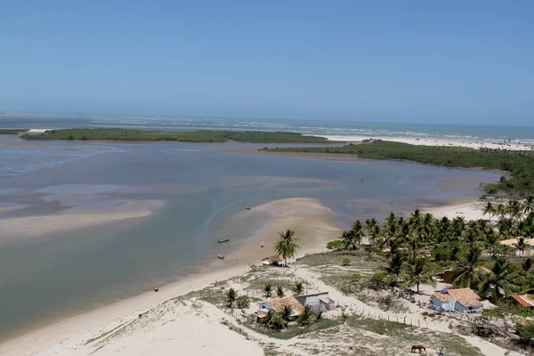 Jandaira Bahia Brazil December 2013 Aerial View Sand Dunes Mangue — стоковое фото
