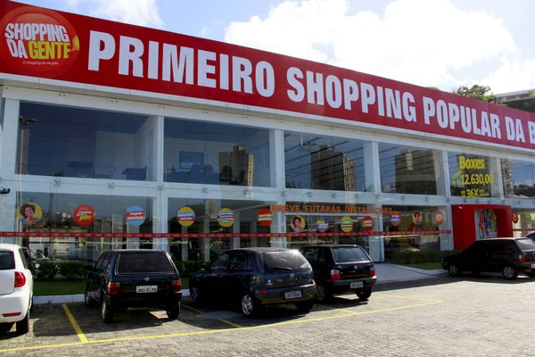 Salvador Bahia Brasil Outubro 2013 Fachada Shopping Gente Cidade Salvador — Fotografia de Stock