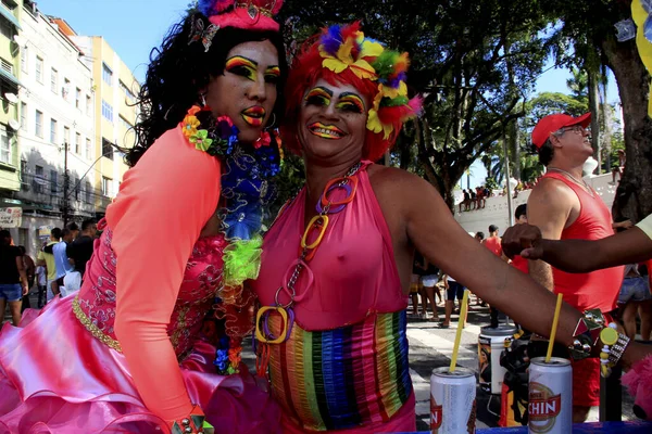 Salvador Bahia Brazil Wrzesień 2013 Ludzie Widziani Podczas Parady Gejów — Zdjęcie stockowe