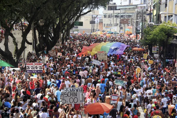 Salvador Bahia Brazil Wrzesień 2013 Zwolennicy Ruchu Gejowskiego Widziani Podczas — Zdjęcie stockowe