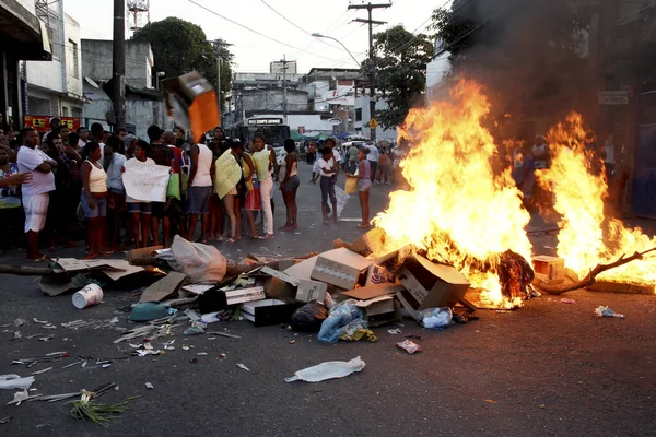 Salvador Bahia Brazil September Tdecember 2013 People Seen Protest Violent — 图库照片