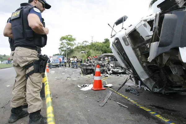 Candeias Bahia Brazil May 2016 Five People Died Accident Occurred — Stock Photo, Image