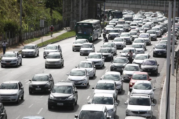 Salvador Bahia Brazil October 2017 Vehicles Seen Transiting Highway 324 — 스톡 사진