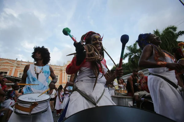 Salvador Bahia Brazil Marzec 2019 Występ Artysty Pelourinho Podczas Karnawału — Zdjęcie stockowe