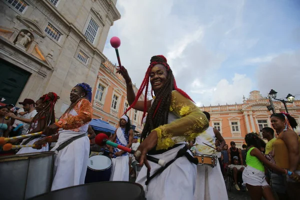 Salvador Bahia Brasil Março 2019 Apresentação Artística Pelourinho Durante Carnaval — Fotografia de Stock