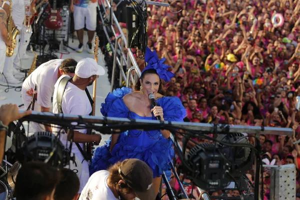 Salvador Bahia Brésil Mars 2019 Chanteuse Ivete Sangalo Est Vue — Photo