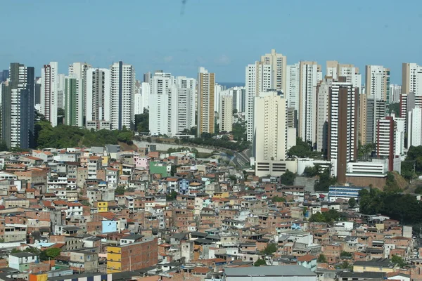 Salvador Bahia Brazil January 2017 Αεροφωτογραφία Οικιστικών Ακινήτων Μεταξύ Των — Φωτογραφία Αρχείου