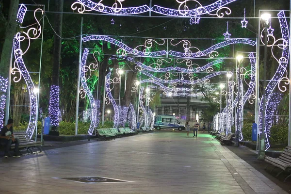 Salvador Bahia Brésil Novembre 2017 Des Lumières Décoration Noël Sont — Photo