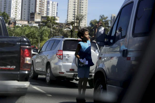 Salvador Bahia Brasil Mayo 2019 Adolescente Trabajando Con Ventas Dulces — Foto de Stock