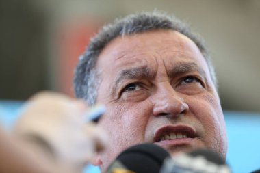 Salvador, Bahia / Brezilya - 8 Ekim 2018: Rui Costa, Bahia valisi Salvador 'da bir röportaj sırasında görüldü. * * * Yerel altyazı * *