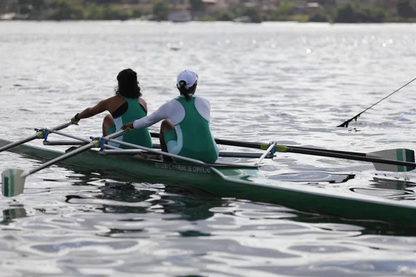 Salvador Bahia Brazil 2018 Október Evezősöket Láttak Ribeira Környékén Salvador — Stock Fotó