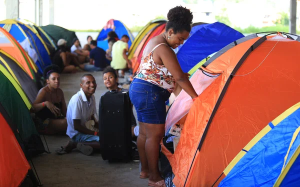 Salvador Bahia Brazil March 2018 Students Seen Camp Salvador Attend — стоковое фото