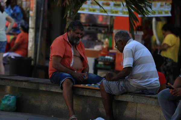 Salvador Bahia Brazil March 2018 Elderly Man Seen Square City Stock Picture