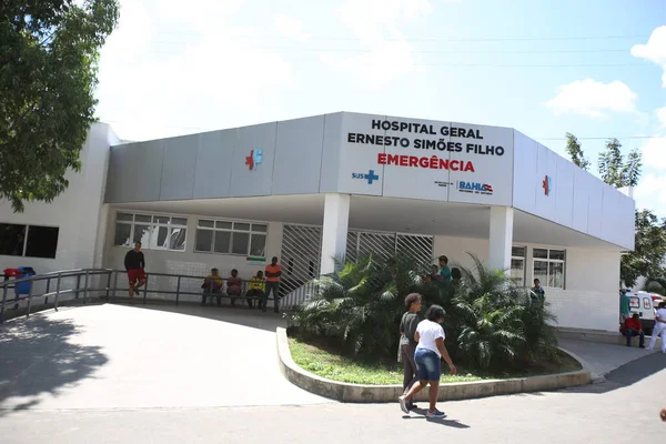 Salvador Bahia Brazilská Srpna 2018 Fasáda Všeobecné Nemocnice Ernesta Simeese — Stock fotografie