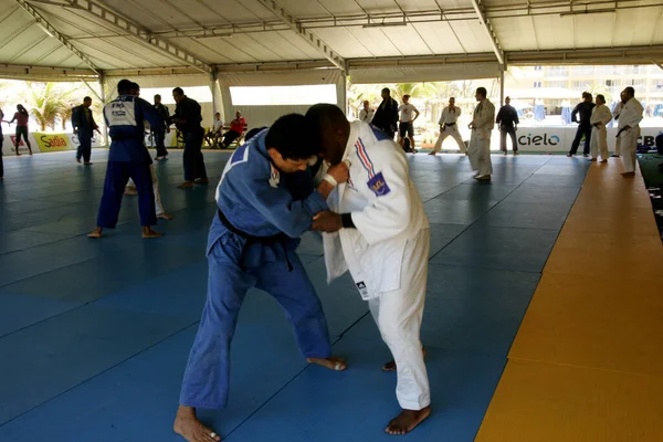 Salvador Bahia Brazil Oktober 2012 Atlet Judo Terlihat Selama Turnamen — Stok Foto