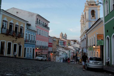 Salvador, Bahia / Brezilya - 17 Aralık 2012: Pelourinho, Salvador Tarih Merkezi. * * * Yerel altyazı * *