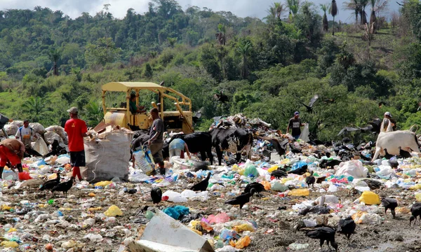 Itabuna Bahia Brasil Junio 2012 Gente Revolviendo Basura Para Recoger — Foto de Stock