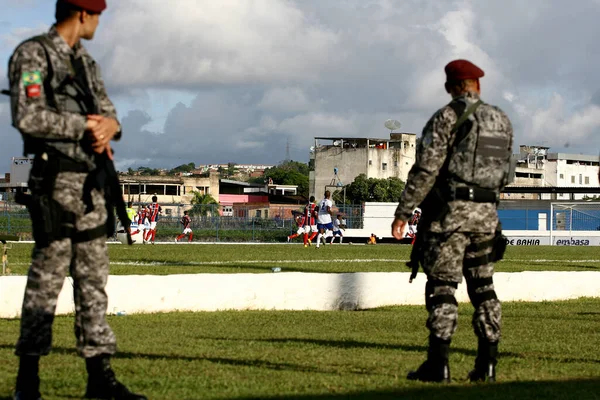Ilheus Bahia Brazil Травня 2012 Агенти Національних Сил Спостерігають Патрулюванням — стокове фото