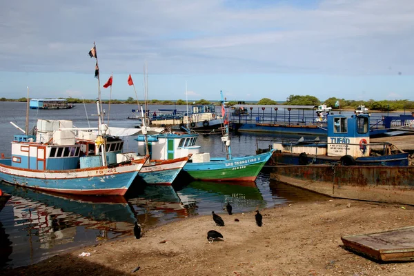 Santa Cruz Cabralia Bahia Brasil Janeiro 2008 São Vistos Barcos — Fotografia de Stock