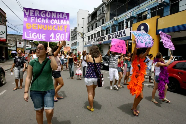 Itabuna Bahia Brazil Oktober 2011 Vrouwen Nemen Deel Aan Mars — Stockfoto