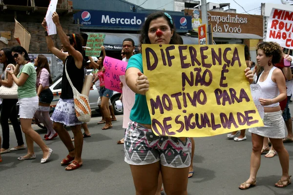 Itabuna Bahia Brasil Outubro 2011 Mulheres Participam Marcha Das Vagabundas — Fotografia de Stock