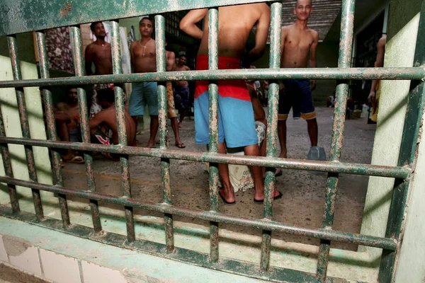 Teixeira Freitas Bahia Brasil Novembro 2009 Presos São Vistos Celas — Fotografia de Stock