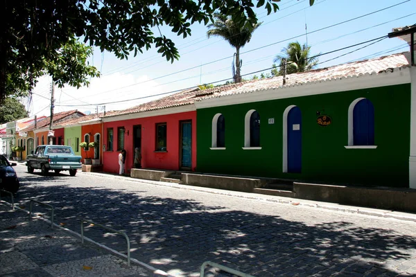Porto Seguro Bahia Brasil Enero 2008 Vista Las Coloridas Casas — Foto de Stock