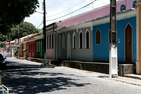 Porto Seguro Bahia Brazil 2008 Január Kilátás Színes Házakra Rua — Stock Fotó