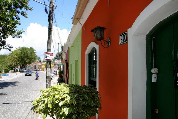 Porto Seguro Bahia Brasil Janeiro 2008 Vista Das Casas Coloridas — Fotografia de Stock