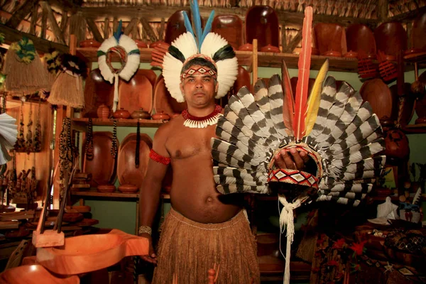 Santa Cruz Cabralia Bahia Brazil Novembre 2008 Artigianato Indigeno Vendita — Foto Stock