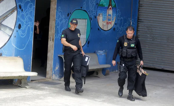Salvador Bahia Brazil November 2018 Federal Police Officers Seen Fulfillment — стоковое фото