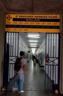 İlheus, Bahia / Brezilya - 26 Haziran 2012: Ilheus şehrindeki Santa Cruz Devlet Üniversitesi 'nin (Uesc) manzarası