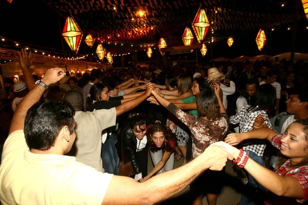 Ilheus Bahia Brasil Junio 2011 Gente Bailando Forro Vestidos Campesino —  Fotos de Stock