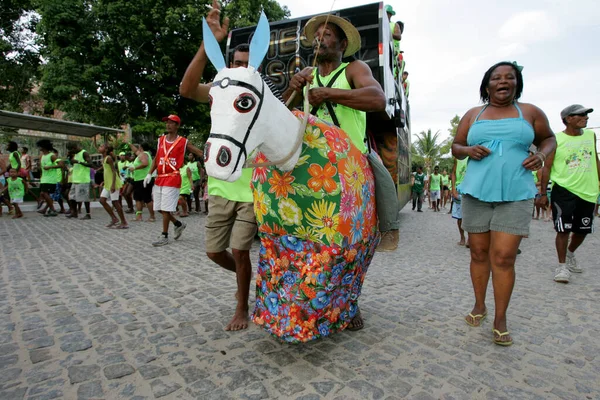 2011 Avelas Bahia Brazil March Members Carnival Block Burrinha Ponta — 스톡 사진