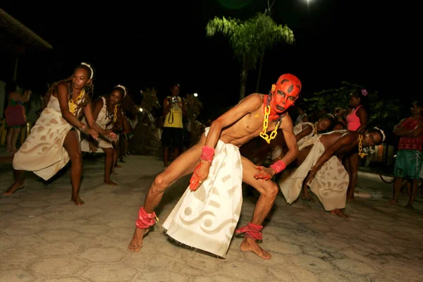 Caravelas Bahia Brazil March 2011 Members Carnival Block Umbandaum Seen — Stock Photo, Image