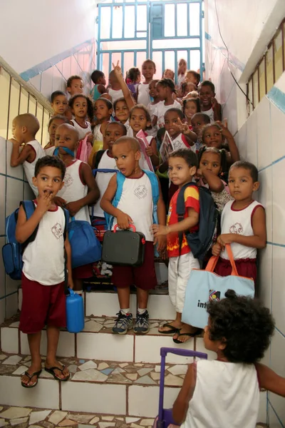 Salvador Bahia Brasil Março 2007 Crianças São Atendidas Uma Creche — Fotografia de Stock