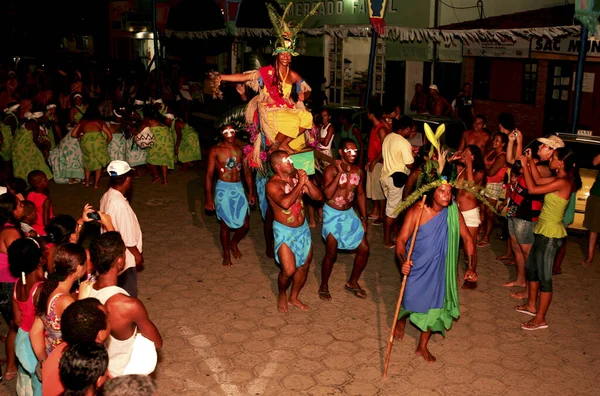 Caravelas Bahia Brasil Febrero 2010 Miembros Del Bloque Carnaval Umbandaum — Foto de Stock
