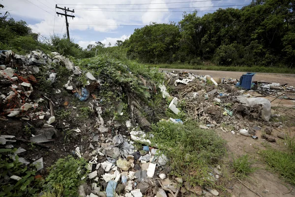 Simoes Filho Bahia Brazil April 2019 Garbage Accumulated Street City — Stock Photo, Image