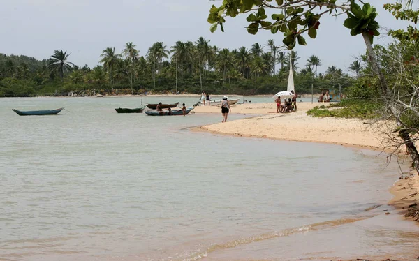 Porto Peguro Bahia Brazil December 2009 People Seen Caraiva Beach — стоковое фото